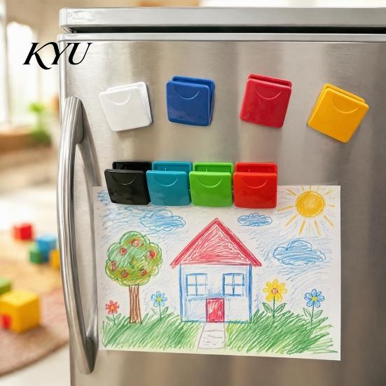 Кухонный гаджет для хранения продуктов 8 шт. Магнитные зажимы для заметок, Прочные металлические зажимы для записок с сильной пружиной, Магнитные зажимы для заметок, фотографий и закусок, Разноцветные