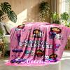 Custom Name Personalized Gabby's Dollhouse Print Blanket, Home Decor, Bedroom, Sofa, Camping, Couch, Gifts for Birthday Christmas