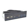 Передняя панель USB 3.0 для ПК, концентратор USB 3.1 Type C + 2x USB3.0 + 2x USB2.0 + HD Audio 3.5мм + Наушники MIC для отсека 5.25" и CD-ROM привода