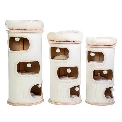 Natural Paradise Primevere Cat Scratching Tower, XXL, Cream