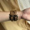 Ручные латунные солнечные часы-компас наручные часы стимпанк кожаный браслет морской винтажный коллекционный