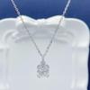 Серебряное ожерелье S925 с квадратным фианитом: Корейский стиль, Легкая роскошь, Универсальная женская мода