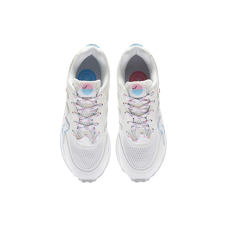 Li Ning 001 Модные Низкие Спортивные Повседневные Кроссовки Мужские Бело-Синие ABCS017-2