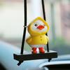Желтая утка автомобильный кулон из смолы экологически чистый веселый безопасный милый автомобильный кулон украшение интерьера