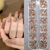Аксессуары для дизайна ногтей Мини-гвоздики Маленькие специальные формы с плоским дном Белого цвета шампанского с плоским дном Алмазные аксессуары для ногтей