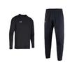 Comfortable Quick-Dry Soft Long Sleeve Logo Pants Casual Sports Suit Men Suit Black 22500706-001+24600602-001