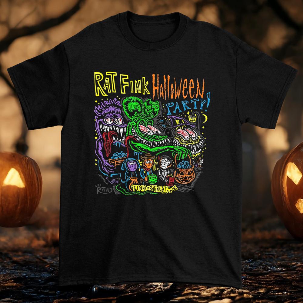 Ed Roth Rat Fink Halloween Party Black All Size Shirt VC1325 Unisex T-Shirt