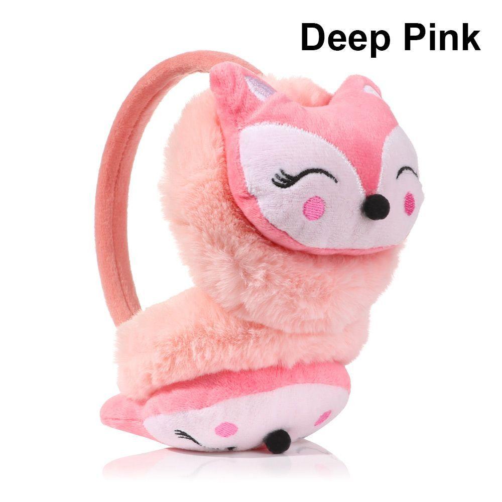 Cartoon Fox Winter Warm Earmuffs Plush Thick Soft Adjustable Ear Cover Ear Protection Warmth Ear Muffs For Aldult Kids