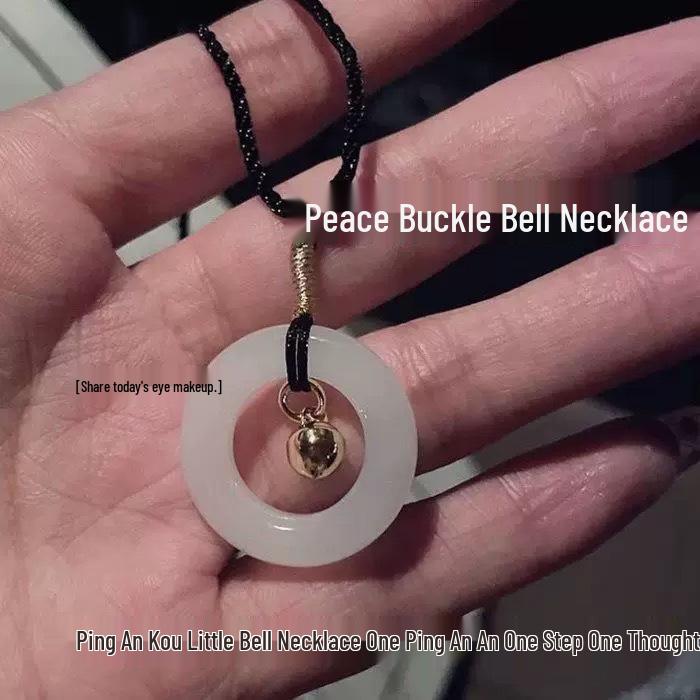 Модное плетеное нефритовое ожерелье с пряжкой безопасности для студентов и пар