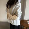 Tide Bag Women's New Niche Design Shoulder Messenger Bag Down Bag Large Capacity Embroidery Thread Dumpling Bag
