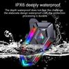 Y20 Мотошлем Bluetooth гарнитура с RGB подсветкой Handsfree звонки Шумоподавление Водонепроницаемые Беспроводные Мотоциклетные наушники 1000 мАч