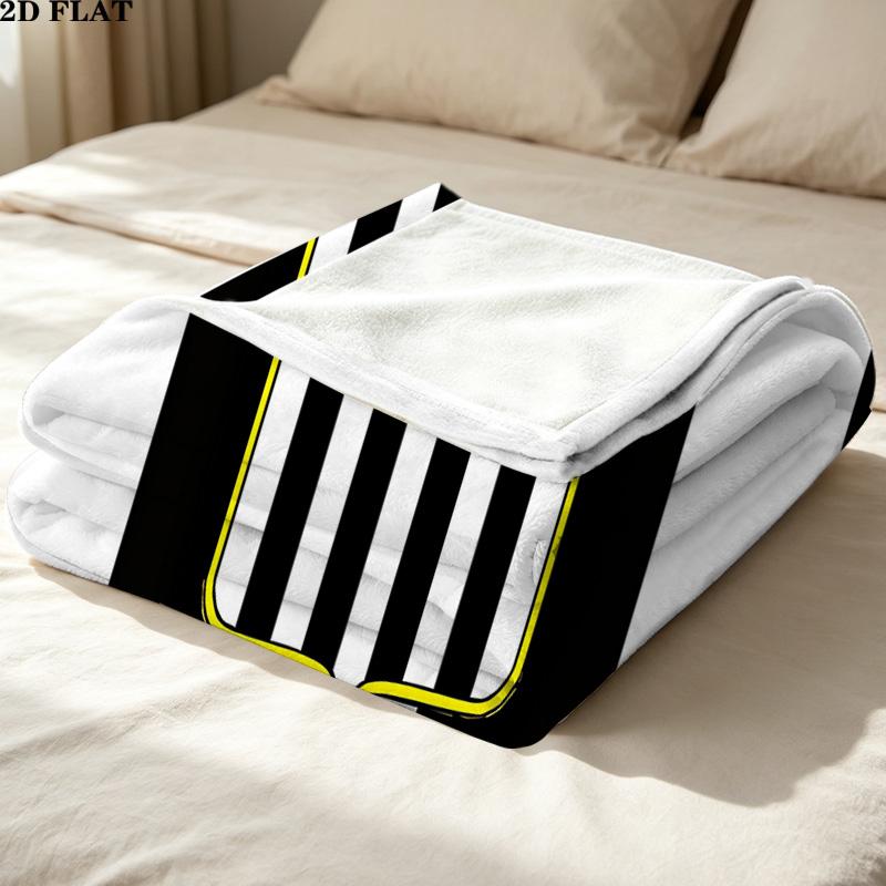 1PC R Charleroi Sc Patterned Flannel Blanket Suitable For All Seasons For Home Decor Warmth And Comfort Gifts Holiday Present