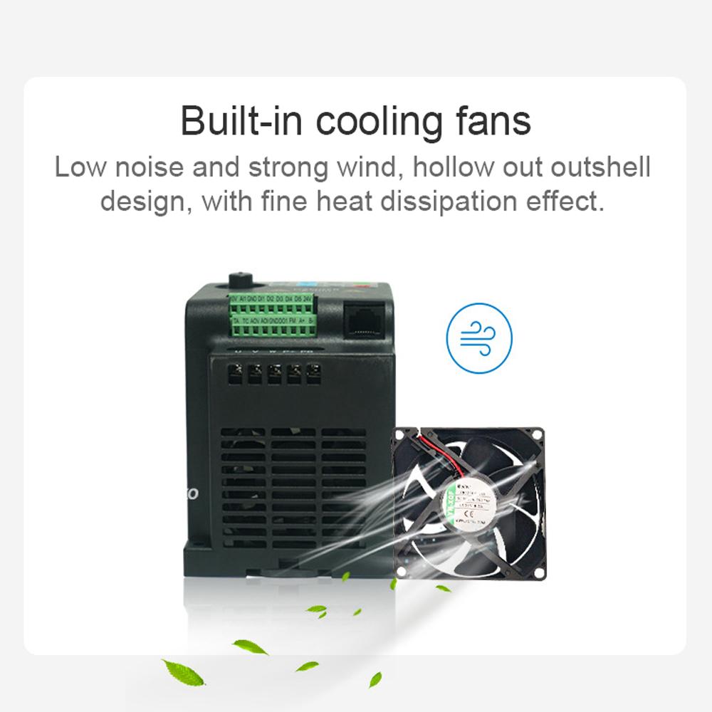 3-фазный векторный инвертор 380 В, преобразователь частоты VFD для бесступенчатого управления скоростью двигателя