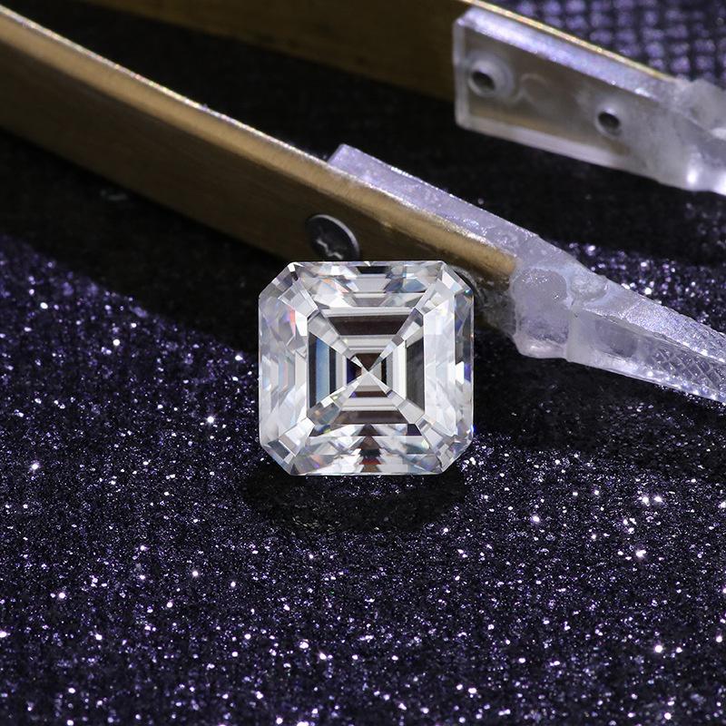 Cellacity White Short Square Aschi Mosanite 0.5 Cct-7.0 CT-D Color Laboratory Grown Diamond GRA Certificate