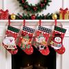 Set of 4 Christmas Decorations Stockings Snowman, Santa, Reindeer Socks Christmas Tree Decoration Items Gifts Hangings Stocking Set