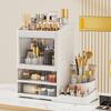 New Foldable Desktop Cosmetics Storage Box, Multi-layer Rack, Dustproof Large-capacity Dresser, Finishing Cabinet