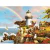 New 5D DIY Diamond Painting Sea View Diamond Embroidery Lighthouse Cross Stitch Full Round Drill Home Decor Manual Gift