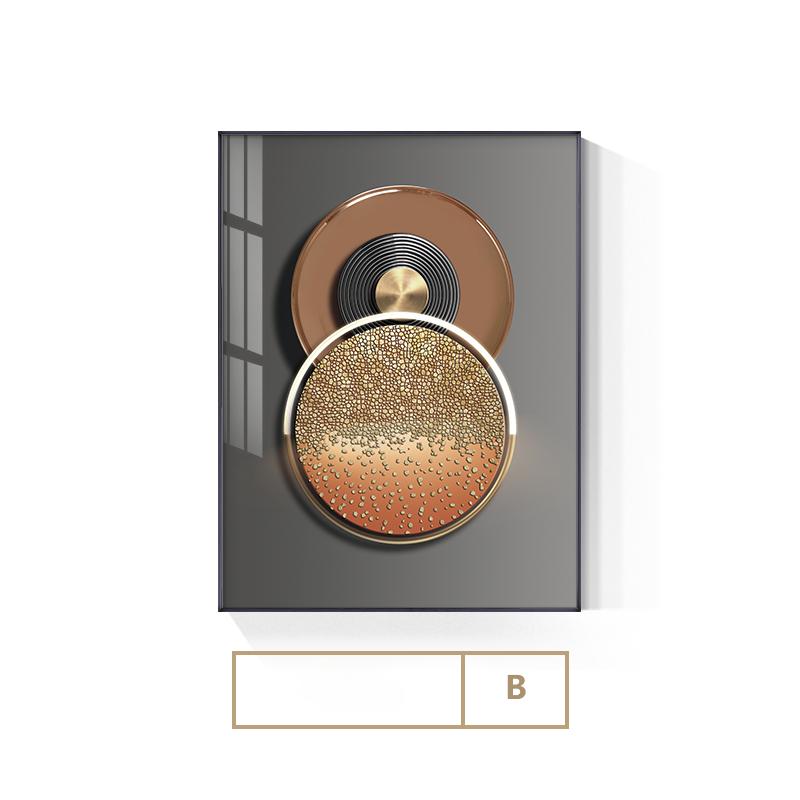 Modern Golden Geometric Canvas Painting Nordic Geometric Wall Art Posters Prints for Living Room Luxury Home Decoration Pictures