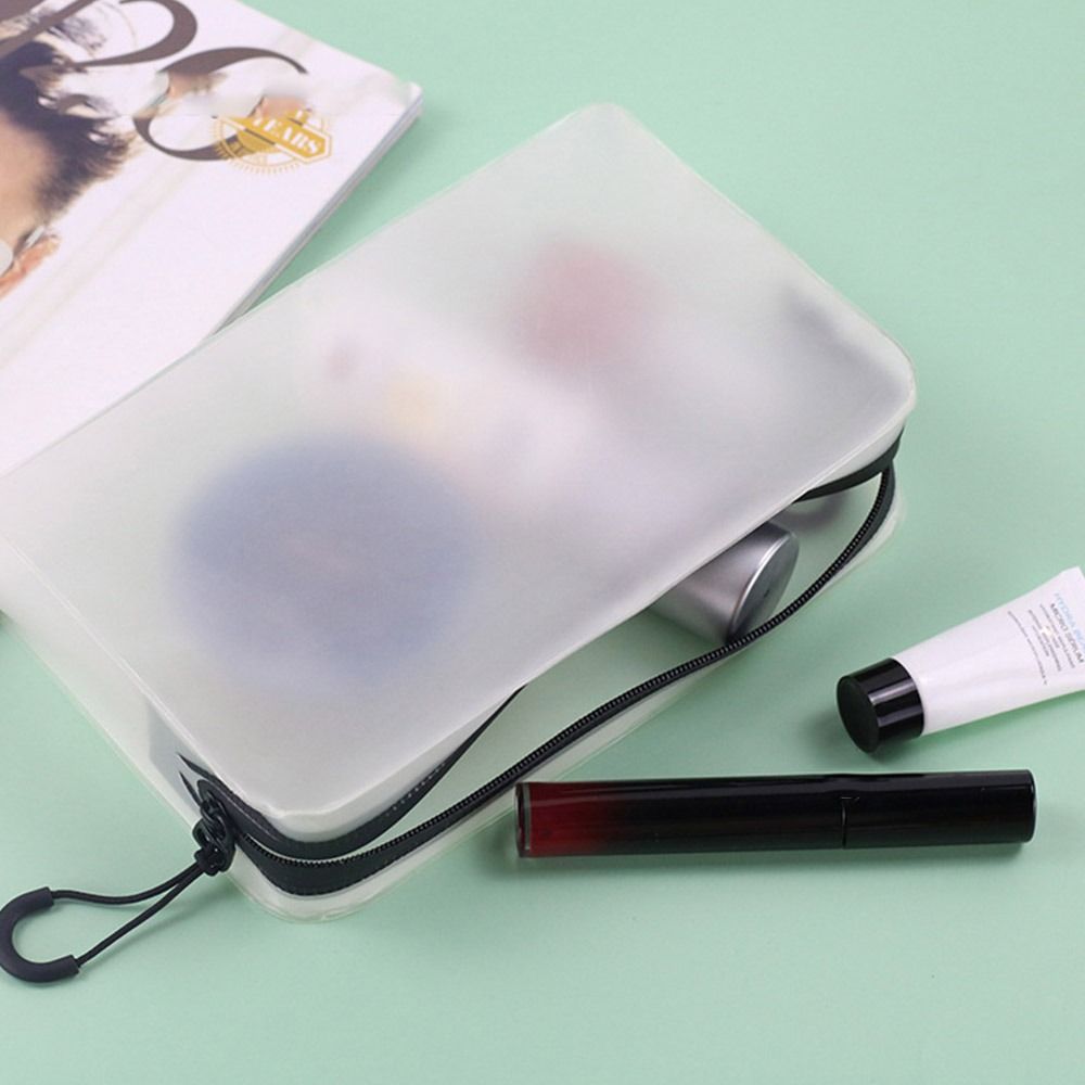 Wash Pouch Toiletry Bag Matte Makeup Case Transparent Cosmetic Bag Soft Film Bag Storage Bag