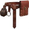 Steampunk Leather Phone Bag - Medieval Belt Accessory for Renaissance Cosplay