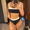 Сексуальный купальник бикини с высокой посадкой, с высоким вырезом для ног, женский купальник, женский купальник, комплект бикини из двух частей, купальный костюм для купания V5879