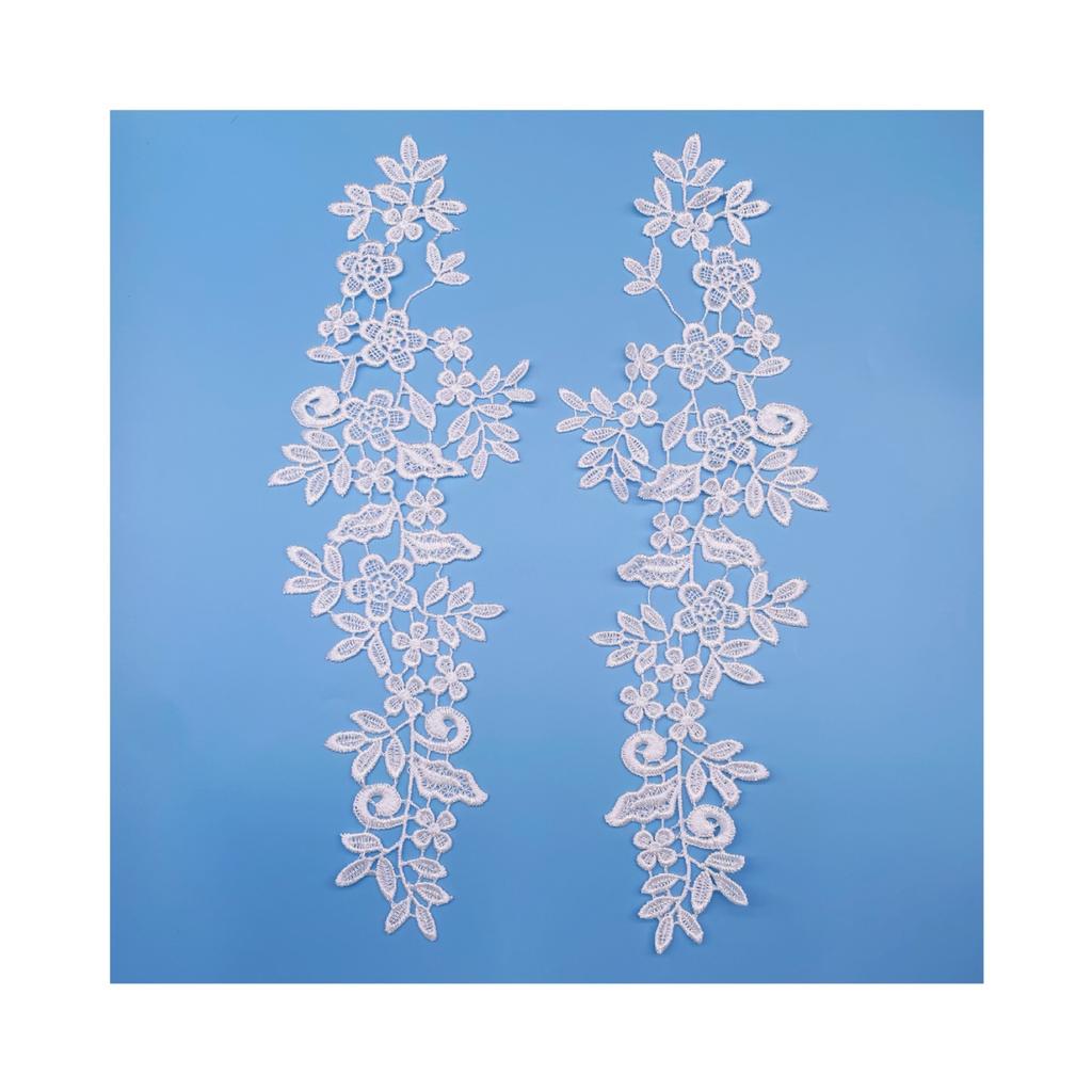Water Soluble Embroidery Lace Accessories Pleated Lace Diy Polyester Lace Accessories Flower Pair Flower Collar Accessories