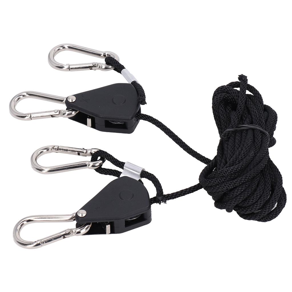 2шт 1/8 дюйма подвеска для светильника для выращивания растений, регулируемая прочная подвеска с зажимом для веревки, высокопрочная подвеска для веревки