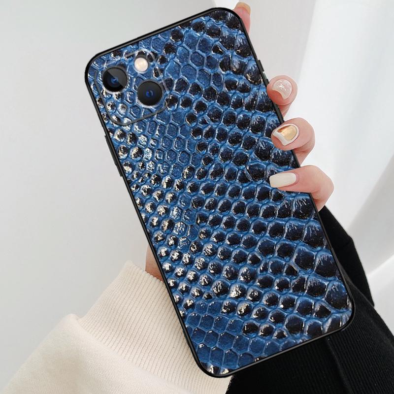 Чехол для телефона под змеиную кожу для iPhone 17 Pro Max 16 15 11 13 12 14 Pro Max mini 15 16 Plus 16e 17 Air Cover