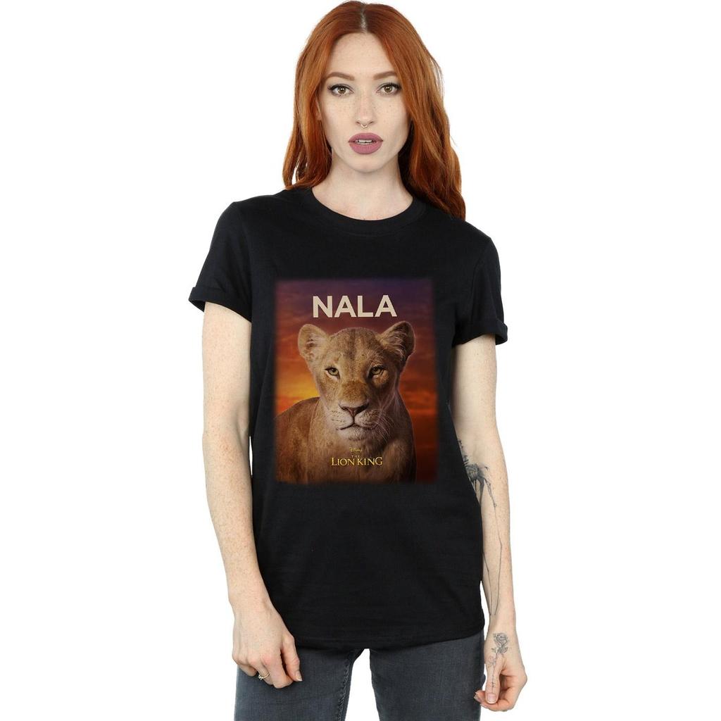 Disney Womens/Ladies The Lion King Movie Nala Poster Cotton Boyfriend T-Shirt