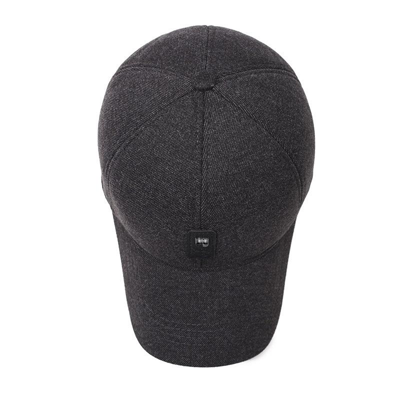 Мужская повседневная бейсбольная кепка флисовая защитная кепка для ушей для пожилых пап термохлопковая кепка