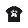 Футболка Stussy с коротким рукавом для подростков Свободный крой Хлопок 270 г Круглый вырез Повседневная одежда