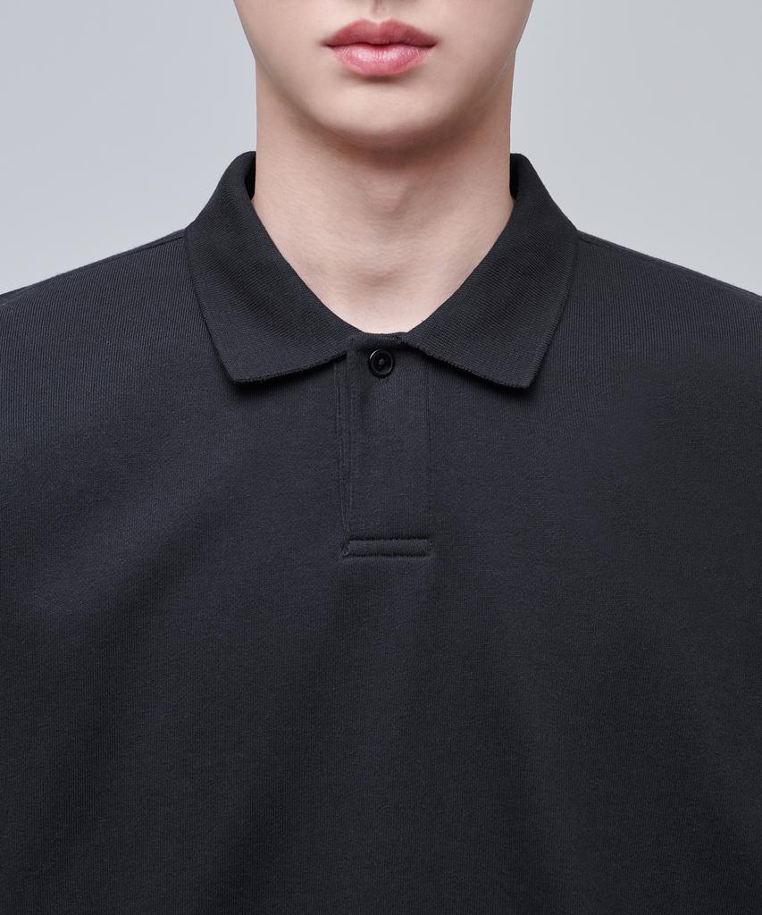 MUSINSA STANDARD Oversized Collared Sweatshirt [Dark Gray]