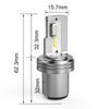 BEVINSEE BA20D H6 Светодиодная лампа головного света для мотоцикла БЕСПРОВОДНАЯ Без полярности Ближний/Дальний свет Plug&Play BA20D Светодиодная фара для мотоцикла DC/AC 12V