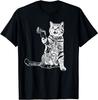 Gun Kitty Funny Cat T-shirt Tops Tee