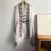 Soft Polyester Long Shawl with Intricate Ethnic Embroidery Shawl Elegant Shawl for Parties and Vacations