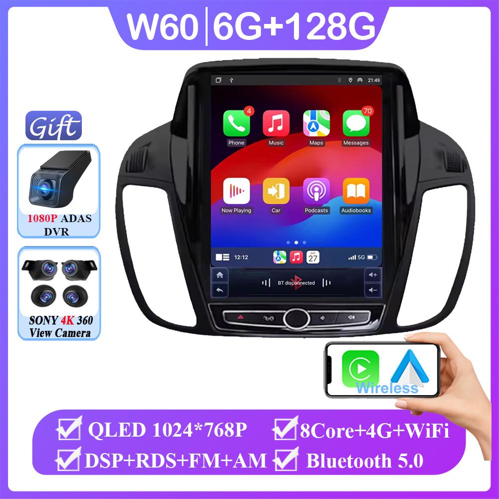 Android 14 для Ford KUGA C-max Escape 2013 - 2015 Стиль Tesla Навигация Автомобильный GPS Авто Радио Стерео Автомобильный Мультимедийный Плеер Без 5G