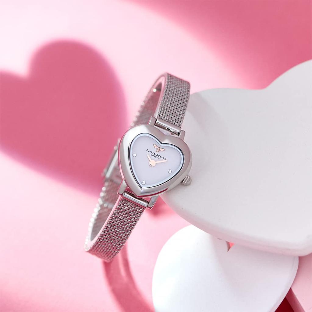 Авторизованный дистрибьютор Olivia Burton Часы OB16MC74 Mean to Be Mini Белый циферблат Серебряная сетка [OLIVIA BURTON] Женские