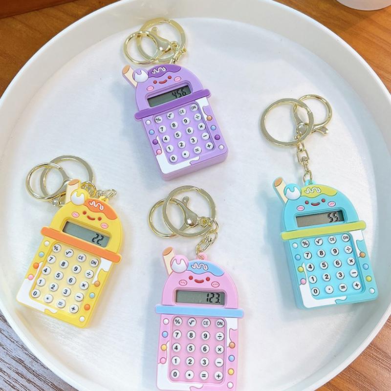 1 шт. Калькулятор Брелок Мини Портативный Калькулятор с Креативным Милым Брелоком 8-разрядный Дисплей Карманный Калькулятор Брелок