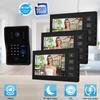 7inches Wired Video Doorbell Intercom System Card Password Remote Control