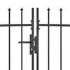 Woerden Garden Gate with Spear Tip 5 x 1.25 m Black