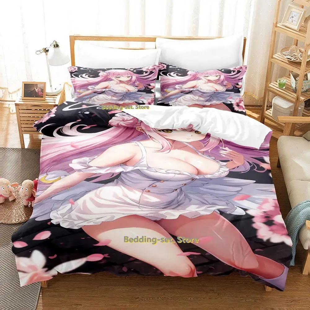 Kawaii Misono Mika Постельное белье Single Twin Full Queen King Size Bed Set Adult Kid Bedroom Duvetcover Set Anime Parure de lit Bed