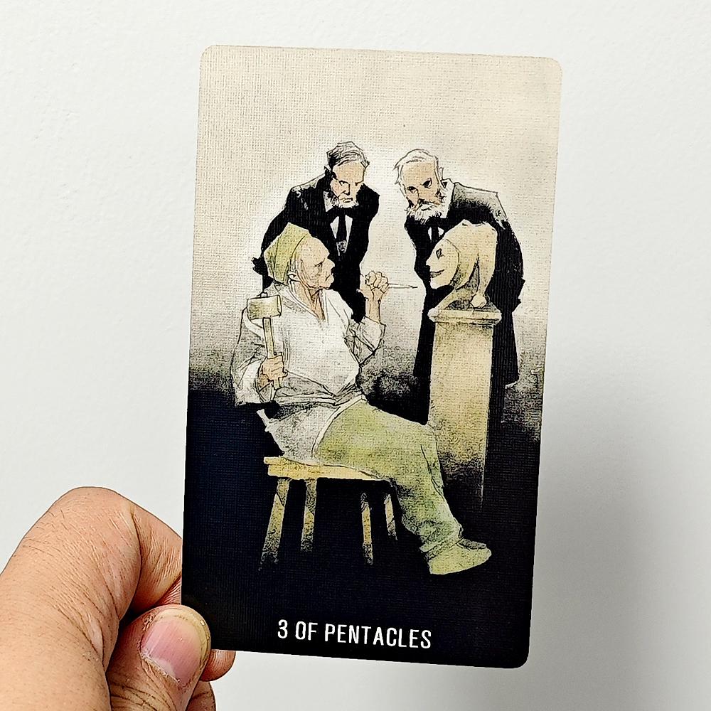 Колода Таро Джокер 12*7см В Жесткой Коробке 78 Шт Темные Готические Карты Таро Напечатаны на Карточном Стоке 350GSM с Двойным Тиснением