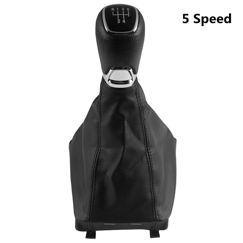 Gear Stick Shift Knob Leather Gaiter Boot Cover Collar Car Replacement Accessories For Skoda Octavia A7 MK3 2014-2017