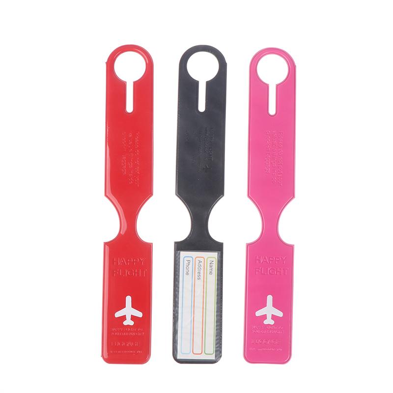 Симпатичные бирки для багажа, ремни для чемодана, идентификатор имени, адрес, бирки для багажа, бирки для самолета, ПВХ-аксессуары