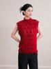 Niche Design Luxury Crochet Knit Wool Sleeveless Cardigan