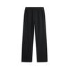Li Ning Sports Lifestyle Series Solid Color Mid Waist Comfortable Breathable Straight Leg Casual Pants Men Bottoms Black AKLU615-1