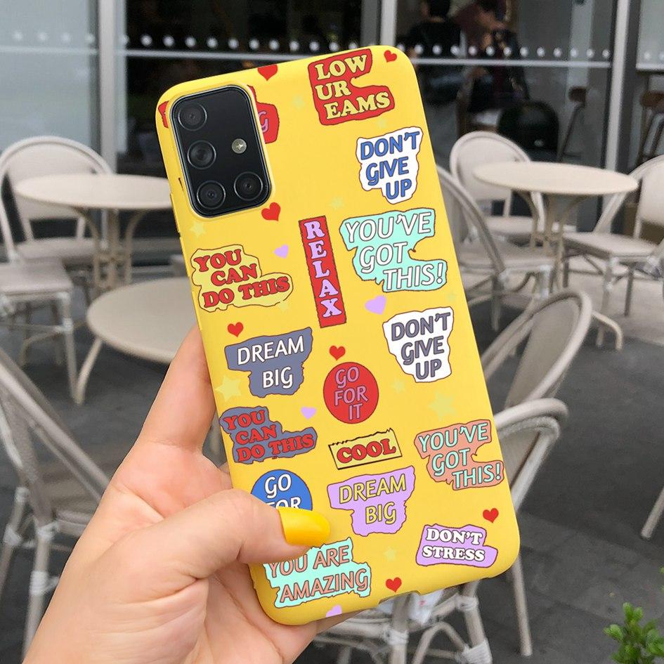 A51 A71 Case For Samsung Galaxy A51 4G Soft Touch Silicon Cover Shockproof Bumper Back Protector Bag for Samsung A 51 A 71 Coque