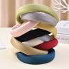 3 см Весенне-летняя милая повязка на голову из атласной ткани с губчатой подкладкой для леди, девочек, аксессуары для волос