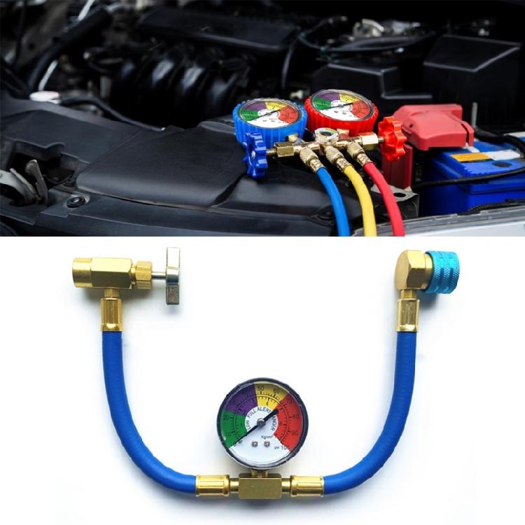 Шланг для заправки автомобильного кондиционера хладагентом R134A с манометром 100 фунтов на квадратный дюйм, измерительный комплект, автомобильные аксессуары