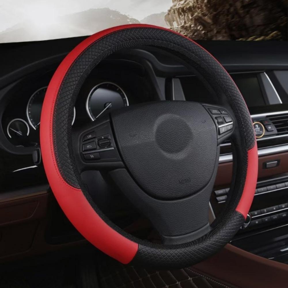 PU Leather Steering Wheel Cover Anti Slip Steering Cover Car Interior Decoration